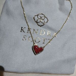 Kendra Scott Red Heart Necklace